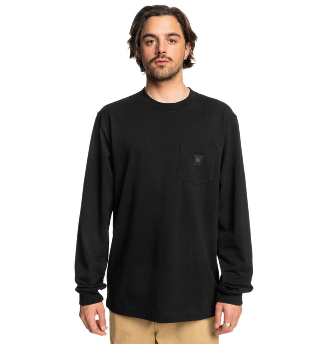 DC Men's 1994 Long Sleeve Pocket T-Shirt Black ADYKT03247_KVJ0