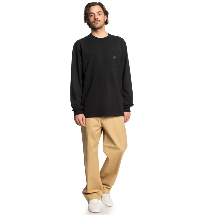 Load image into Gallery viewer, DC Men&#39;s 1994 Long Sleeve Pocket T-Shirt Black ADYKT03247_KVJ0
