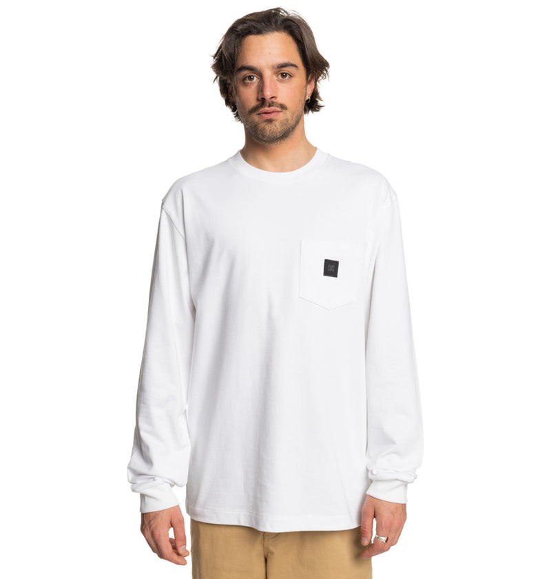 Load image into Gallery viewer, DC Men&#39;s 1994 Long Sleeve Pocket T-Shirt White ADYKT03247_WBB0
