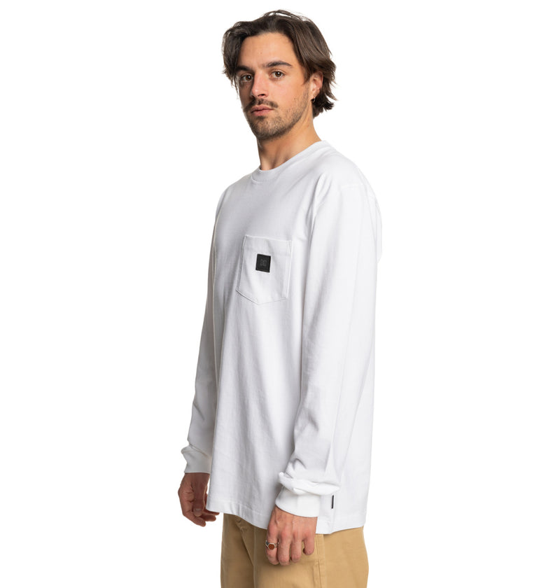 Load image into Gallery viewer, DC Men&#39;s 1994 Long Sleeve Pocket T-Shirt White ADYKT03247_WBB0
