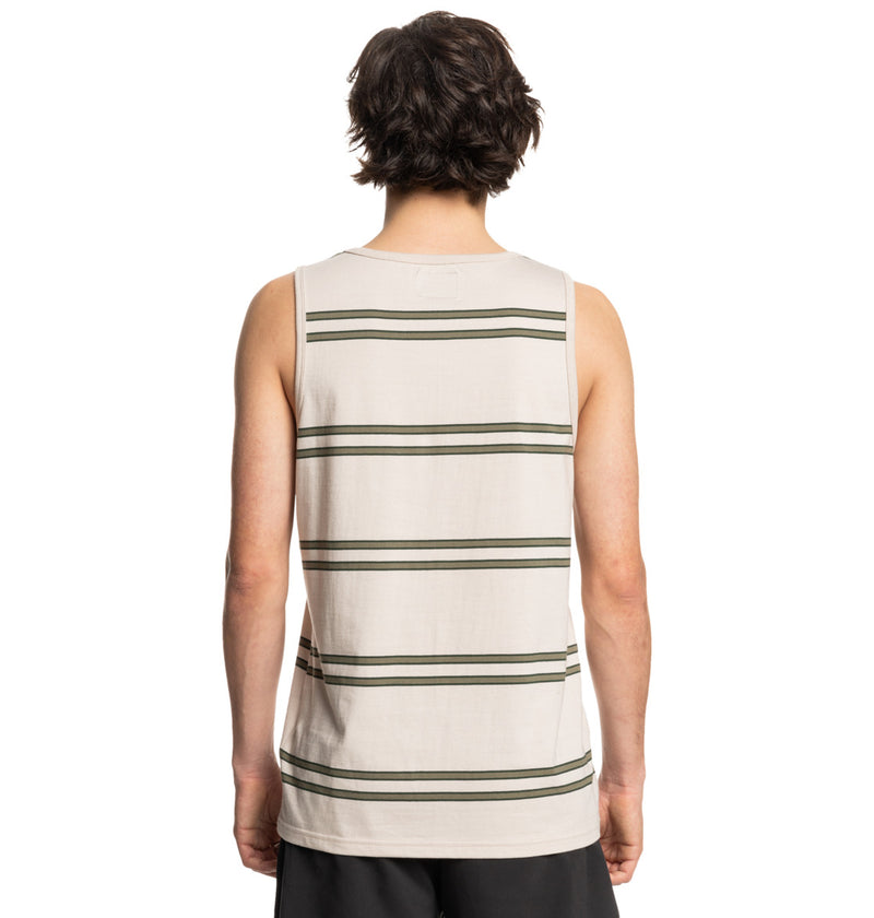 Load image into Gallery viewer, DC Men&#39;s Portside Stripe Muscle Tank Top Moon Beam ADYKT03252_XCGS

