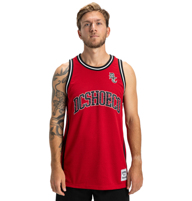 Load image into Gallery viewer, DC Men&#39;s Hoops Basketball Tank Barbados Cherry ADYKT03257_RZN0
