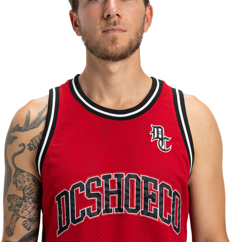 Load image into Gallery viewer, DC Men&#39;s Hoops Basketball Tank Barbados Cherry ADYKT03257_RZN0
