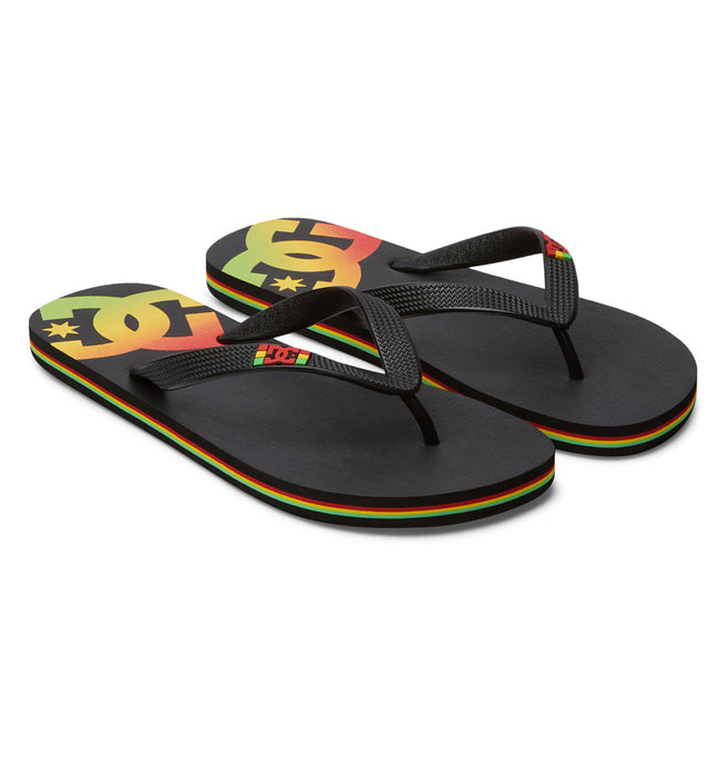 DC Men's Spray Flip Flops Rasta ADYL100080-RST
