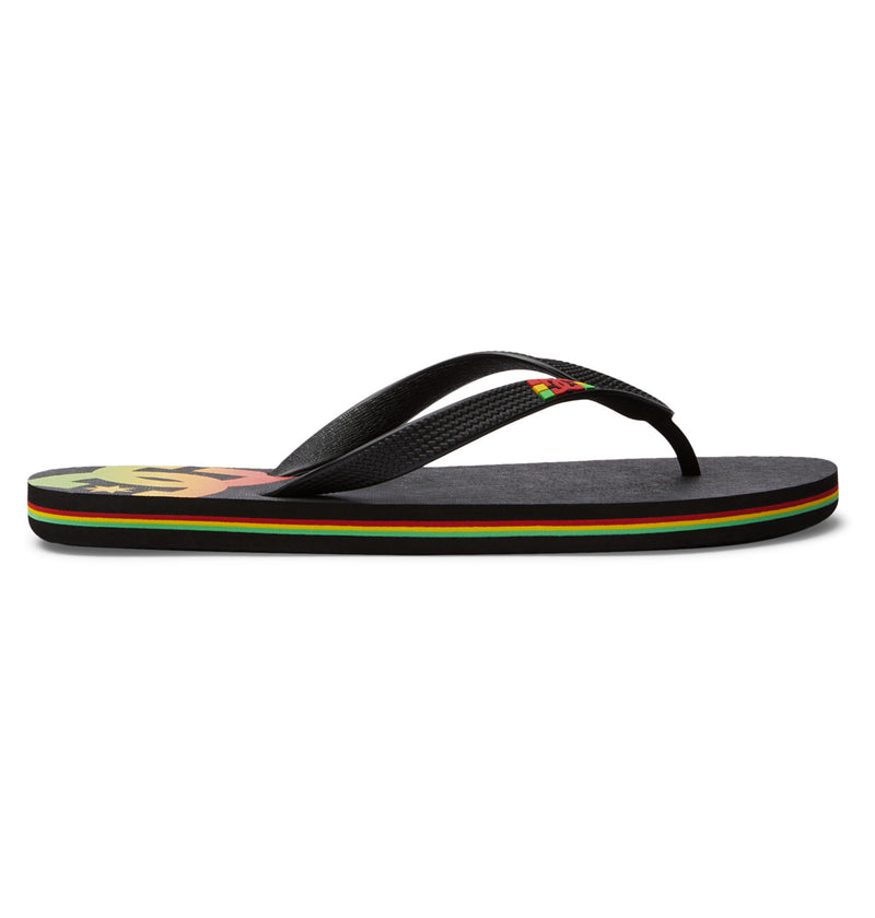 Load image into Gallery viewer, DC Men&#39;s Spray Flip Flops Rasta ADYL100080-RST
