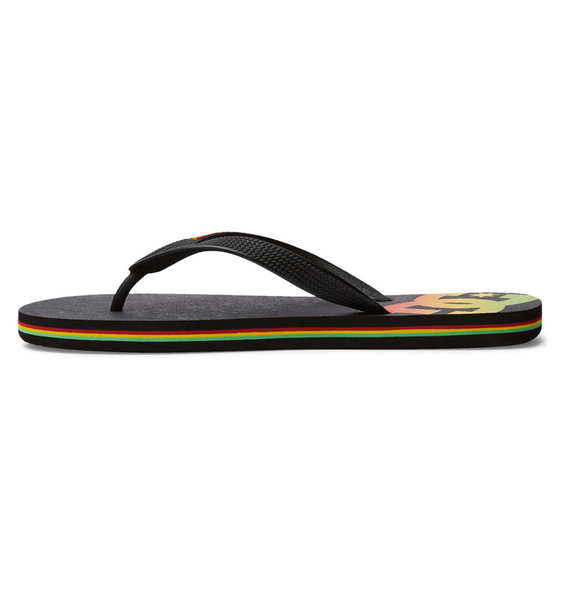 Load image into Gallery viewer, DC Men&#39;s Spray Flip Flops Rasta ADYL100080-RST
