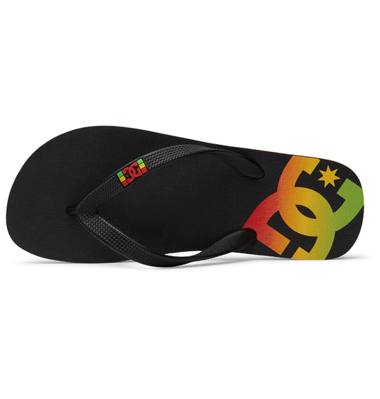 DC Men's Spray Flip Flops Rasta ADYL100080-RST