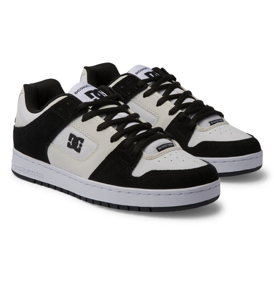 DC Unisex Manteca SE Leather Shoes White/Grey/Black ADYS100314-WGB