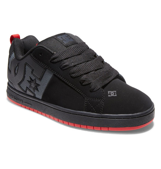 DC Men's Court Graffik Shoes Black/Grey/Red ADYS100442-BYR