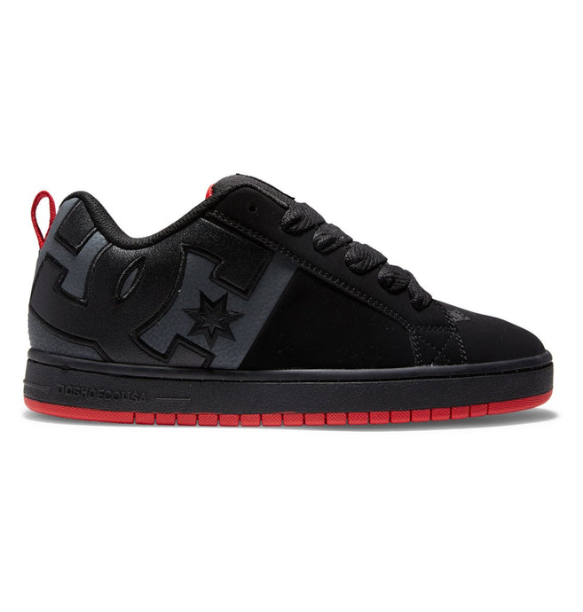 DC Men's Court Graffik Shoes Black/Grey/Red ADYS100442-BYR