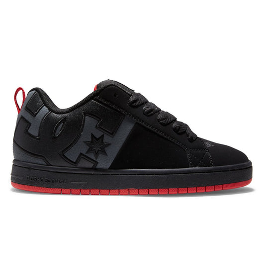 DC Men's Court Graffik Shoes Black/Grey/Red ADYS100442-BYR