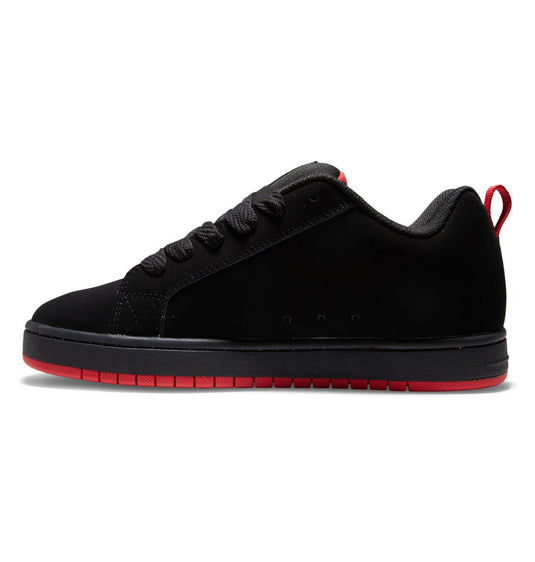 DC Men's Court Graffik Shoes Black/Grey/Red ADYS100442-BYR