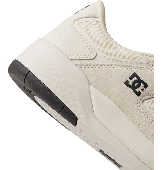 DC Men's Metric Leather Shoes Off White ADYS100626-BO4