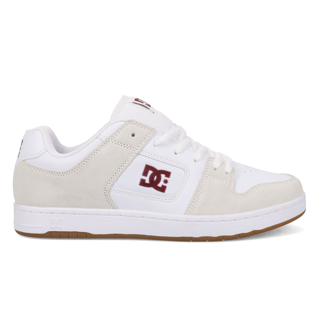 DC Womens' Manteca 4 Leather Shoes White/Maroon ADYS100765-118
