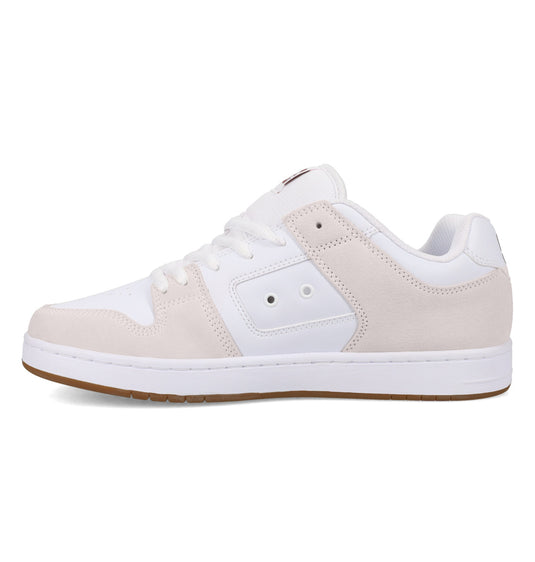 DC Womens' Manteca 4 Leather Shoes White/Maroon ADYS100765-118
