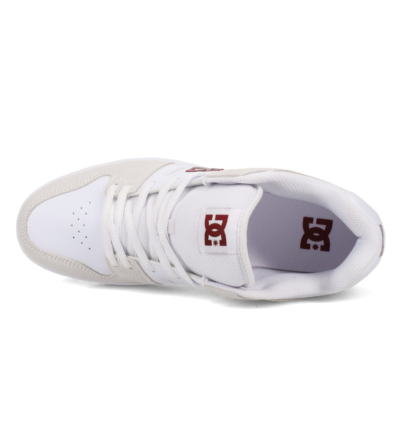 Load image into Gallery viewer, DC Womens&#39; Manteca 4 Leather Shoes White/Maroon ADYS100765-118
