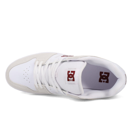 DC Womens' Manteca 4 Leather Shoes White/Maroon ADYS100765-118