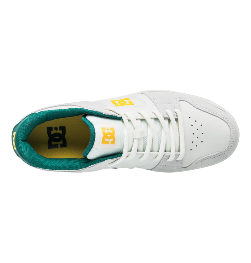 Load image into Gallery viewer, DC Men&#39;s Manteca 4 S Leather Shoes Off White/Dark Green ADYS100766-110
