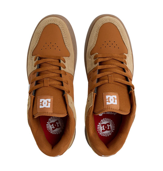 DC Women's Manteca 4 S Leather Skate Shoes Tan/Gum ADYS100766-256