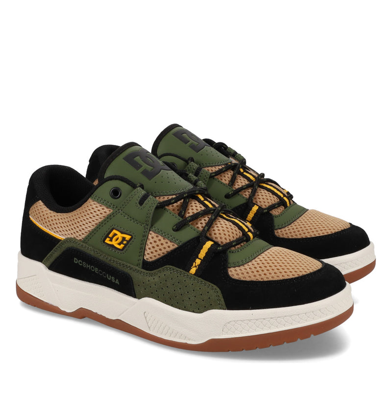 Load image into Gallery viewer, DC Mens&#39; Construct Leather Shoes Tan/Olive/Black ADYS100822-210
