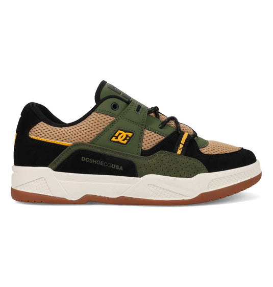 DC Mens' Construct Leather Shoes Tan/Olive/Black ADYS100822-210