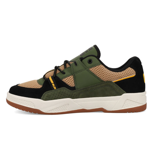 DC Mens' Construct Leather Shoes Tan/Olive/Black ADYS100822-210