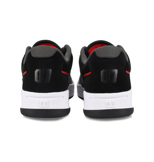 DC Men's Construct Leather Shoes Black/Red ADYS100822-BLR