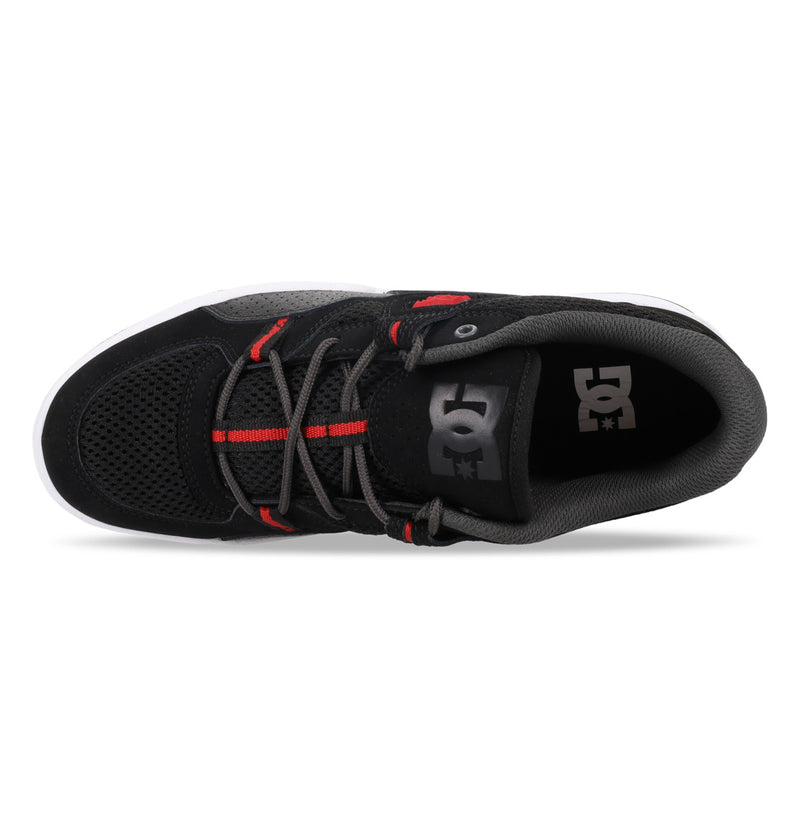 Load image into Gallery viewer, DC Men&#39;s Construct Leather Shoes Black/Red ADYS100822-BLR
