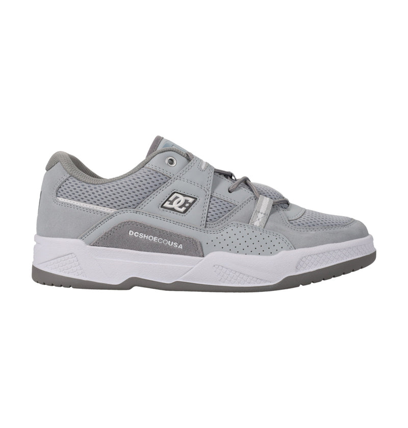 Load image into Gallery viewer, DC Men&#39;s Construct Leather Shoes Grey/Grey/White ADYS100822-XSSW
