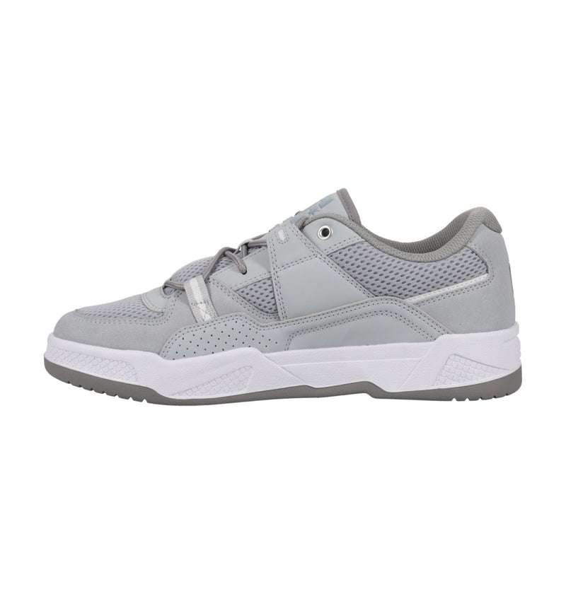 Load image into Gallery viewer, DC Men&#39;s Construct Leather Shoes Grey/Grey/White ADYS100822-XSSW
