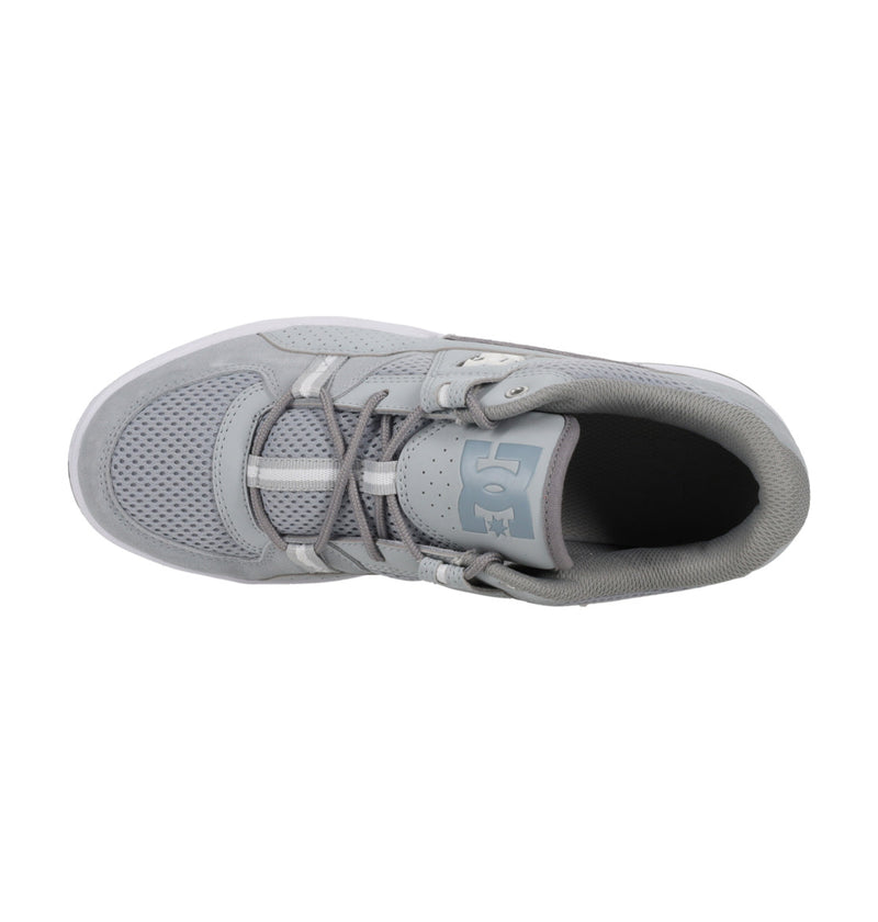 Load image into Gallery viewer, DC Men&#39;s Construct Leather Shoes Grey/Grey/White ADYS100822-XSSW
