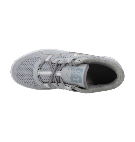 DC Men's Construct Leather Shoes Grey/Grey/White ADYS100822-XSSW