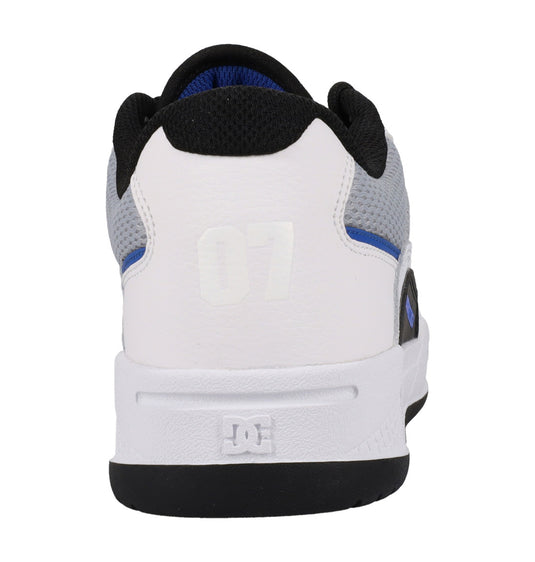DC Men's Construct Leather Shoes White/Grey/Blue ADYS100822-XWSB