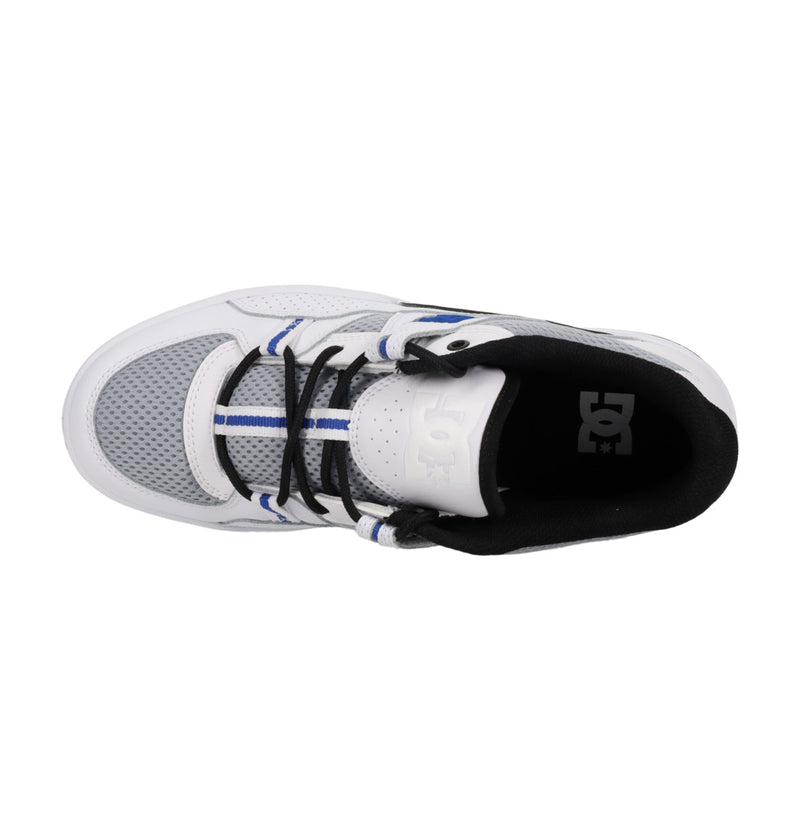 Load image into Gallery viewer, DC Men&#39;s Construct Leather Shoes White/Grey/Blue ADYS100822-XWSB

