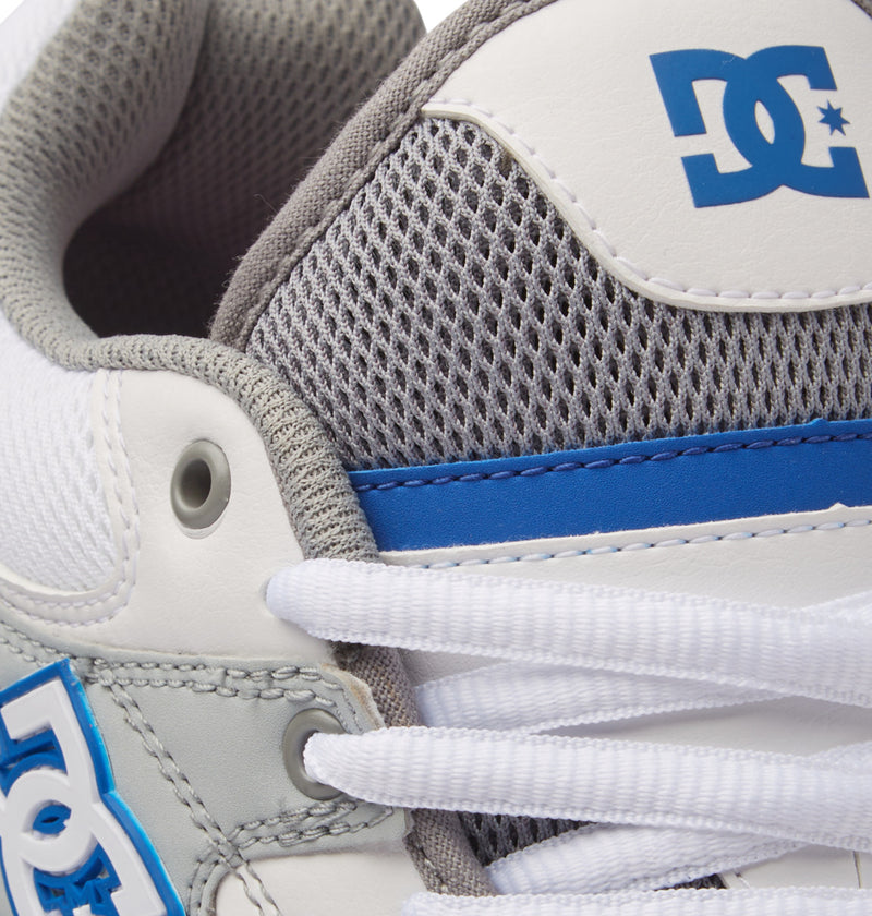Load image into Gallery viewer, DC Men&#39;s Ascend Lace up Shoes White/Grey/Blue ADYS100844-XWSB
