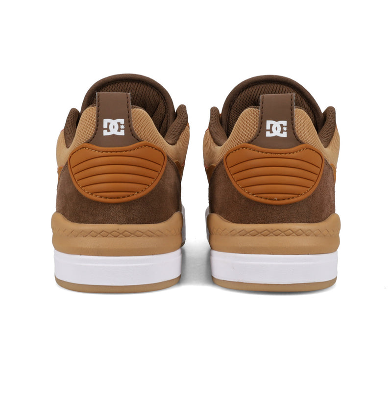 Load image into Gallery viewer, DC Men&#39;s Ascend S Leather Skate Shoes White/Brown/Tan ADYS100852-210
