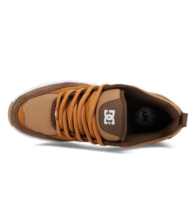 Load image into Gallery viewer, DC Men&#39;s Ascend S Leather Skate Shoes White/Brown/Tan ADYS100852-210
