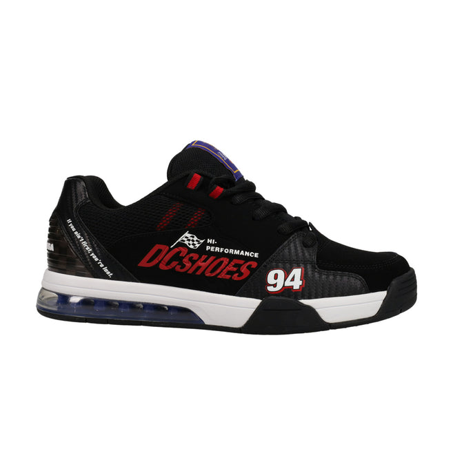 DC Men's Versatile Le Leather Shoes Black/Black/Red ADYS200076-XKKR