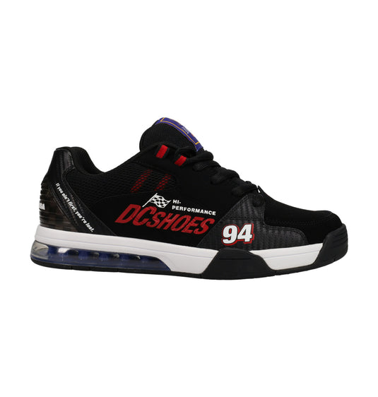 DC Men's Versatile Le Leather Shoes Black/Black/Red ADYS200076-XKKR