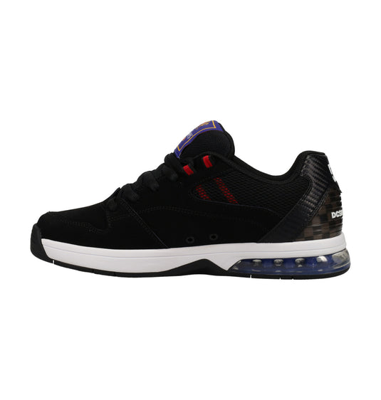 DC Men's Versatile Le Leather Shoes Black/Black/Red ADYS200076-XKKR