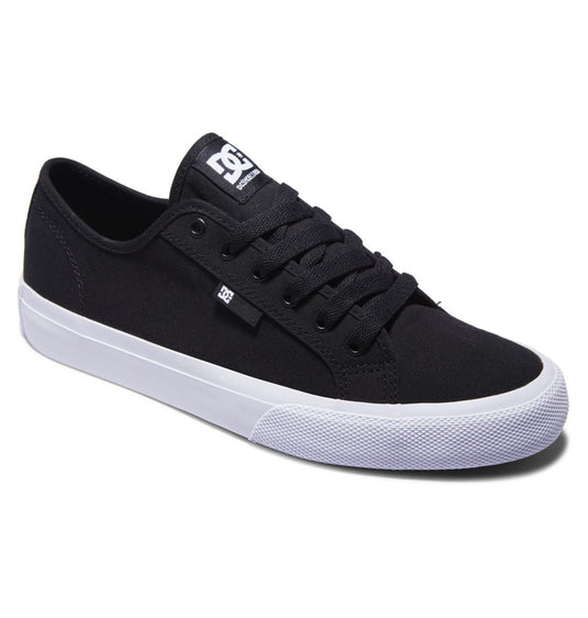 DC Men's Manual Leather Shoes Black/White ADYS300591-BKW