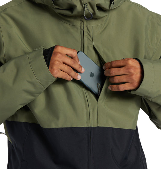 DC Basis Print Technical Snow Jacket Four Leaf Clover ADYTJ03065-GPH0