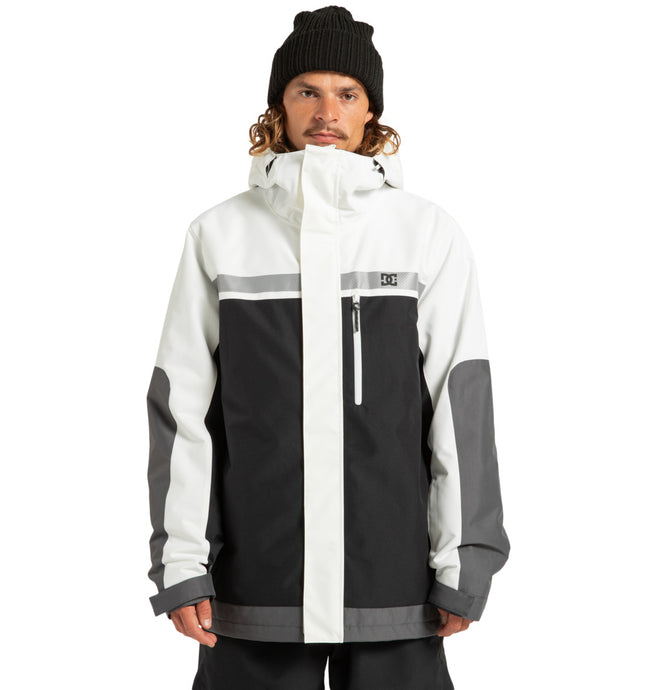 DC Men's Defiant - Technical Snow Jacket White/Black ADYTJ03089-XWWK