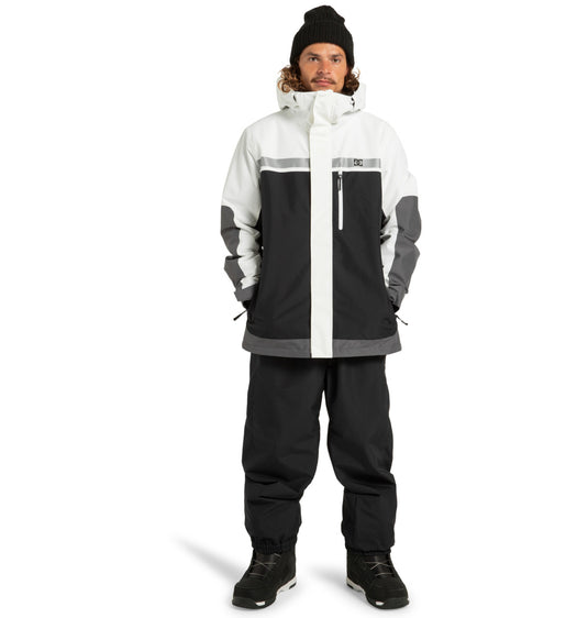 DC Men's Defiant - Technical Snow Jacket White/Black ADYTJ03089-XWWK
