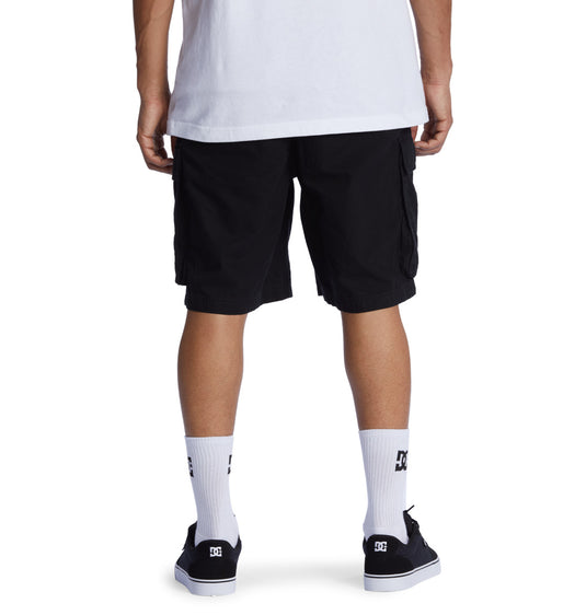 DC Men's Tundra Cargo Baggy Fit Shorts Black ADYWS03068-KVJ0