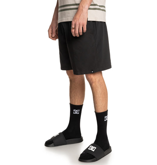DC Men's Stryker 18''Elastic Waist Walkshorts Black ADYWS03079-KVJ0