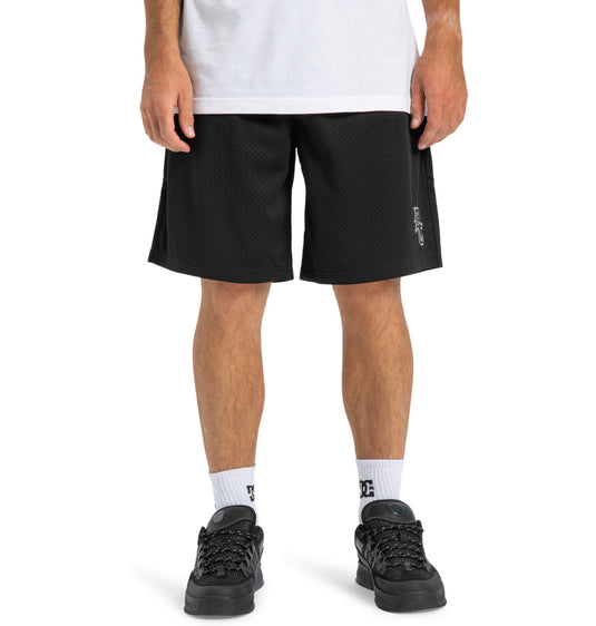 DC Men's No Hitter Elastic Waist Shorts Black ADYWS03082-KVJ0