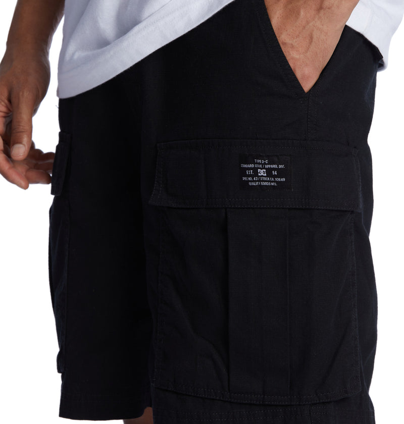 Load image into Gallery viewer, DC Men&#39;s Tundra Cargo Shorts Black ADYWS03086-KVJ0
