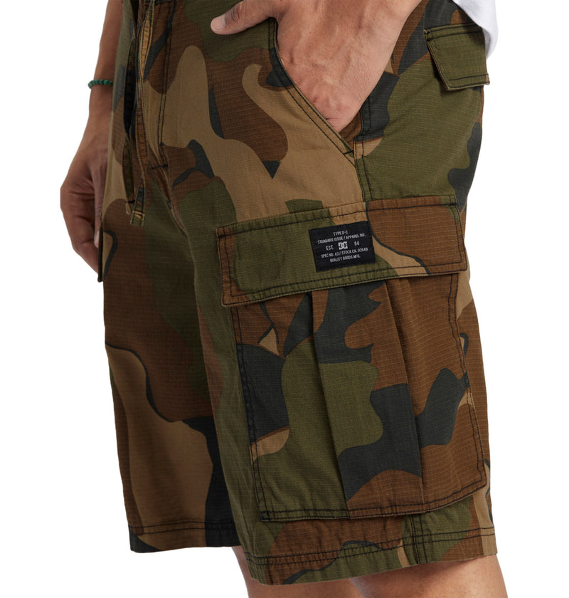 Load image into Gallery viewer, DC Men&#39;s Tundra Cargo Shorts Abstract Camo ADYWS03086-XCGK

