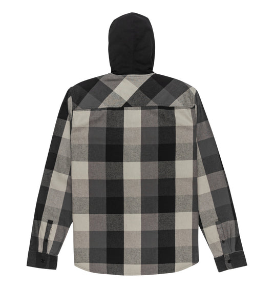 DC Men's Ruckus Hooded Long Sleeve Shirt Black ADYWT03104-KVJ0